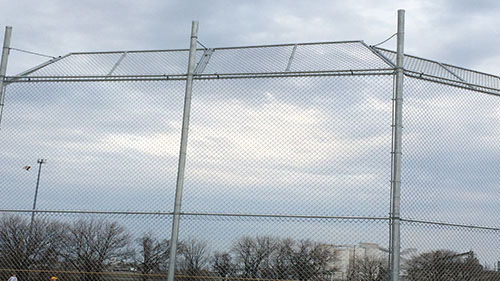 bedford fence commerical chainlink baseball field fence enclosures