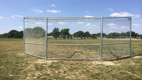 bedford fence commerical chainlink baseball field fence enclosures