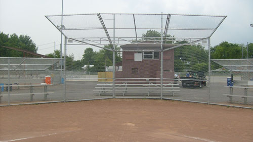 bedford fence commerical chainlink baseball field fence enclosures