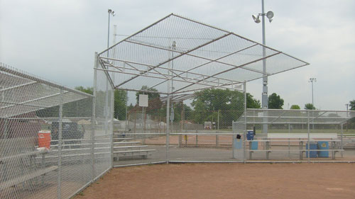 bedford fence commerical chainlink baseball field fence enclosures