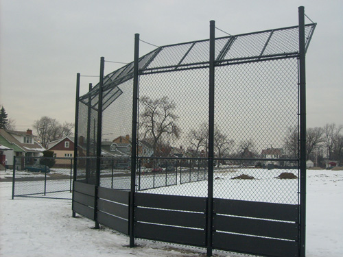 bedford fence commerical chainlink baseball field fence enclosures