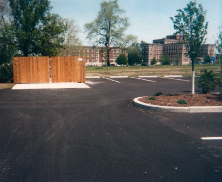 bedford fence commercial dumpster enclosure